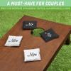 GoSports Wedding Theme Cornhole Bag Set - Includes 4 Black Mr Bags and 4 White Mrs Bags view 3