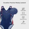 GK Simone Biles Patriotic Performance Gymnastics Leotard for Girls, Juniors, and Women (Child Medium, RWB) view 3