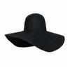 Women Girls Large Brimmed Garden Beach Big Summer Sun Hat Swimming Garden Beach Straw Hat for Holiday Traveling Black view 4