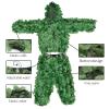 HYOUT Hooded Ghillie Suit Camo Suit Woodland and Forest Design Army Sniper Military 3D Green Leaf Clothing for Jungle Hunting Shooting Airsoft Wildlife Party view 2