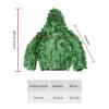 HYOUT Hooded Ghillie Suit Camo Suit Woodland and Forest Design Army Sniper Military 3D Green Leaf Clothing for Jungle Hunting Shooting Airsoft Wildlife Party view 3