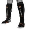 Meister Edge Leather Instep Shin Guards w/Gel Padding (Pair) - Black - Large/X-Large view 1