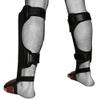 Meister Edge Leather Instep Shin Guards w/Gel Padding (Pair) - Black - Large/X-Large view 2