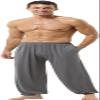 HOEREV Men's Super Soft Modal Spandex Harem Yoga/ Pilates Pants,Darkgrey,Medium view 2