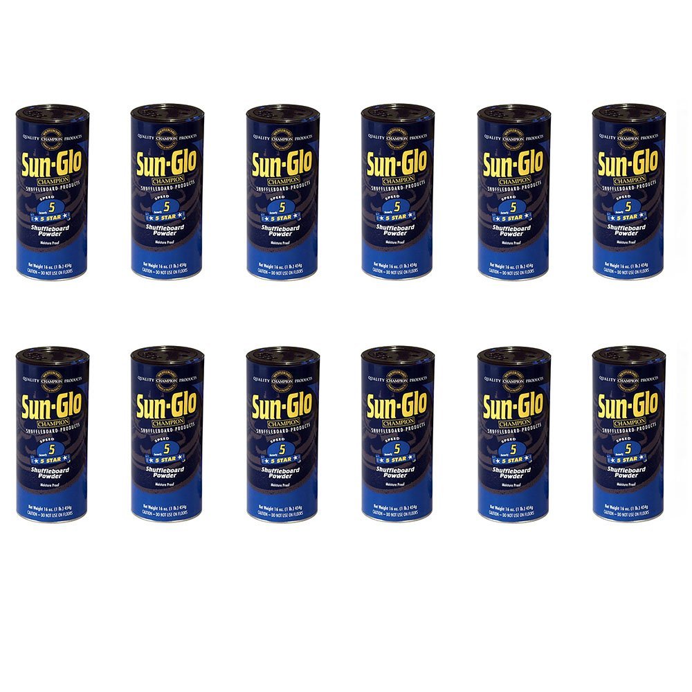 Sun-Glo 12 Pack 5 Speed 5 Star Shuffleboard Powder Wax
