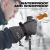 MCTi Waterproof Mens Ski Gloves Winter Warm 3M Thinsulate Snowboard Snowmobile Cold Weather Gloves Grey Medium view 3