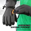 MCTi Waterproof Mens Ski Gloves Winter Warm 3M Thinsulate Snowboard Snowmobile Cold Weather Gloves Grey Medium view 4