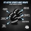 Fit Active Sports Knee Wraps for Weightlifting  72 Elastic Knee Support Straps with Non-Slip Hook & Loop Closure  Knee Protection for Squats, Powerlifting, Cross Training  1 Pair view 2