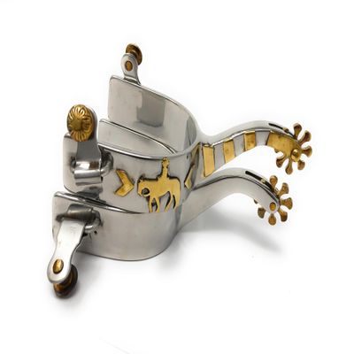 AJ Tack Stainless Steel Offset Pleasure Horse Spurs - Mens