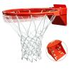 Breakaway Double Spring Basketball Rim, Heavy Duty Pro Slam Flex Rim Replacement 5/8-In, Standard Goal Reinforced Mounting Bracket Fit Most Size Backboards Indoor and Outdoor view 1