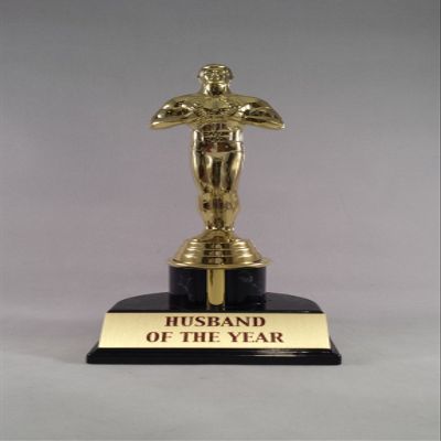 ABH Marketing, Inc. Victory Husband of the Year Trophy Figurine - Gold Finish, Love, Anniversary, Classic Style, Resin Material