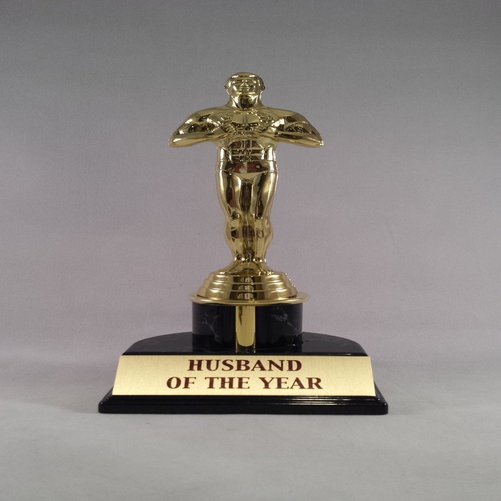 ABH Marketing, Inc. Victory Husband of the Year Trophy Figurine - Gold Finish, Love, Anniversary, Classic Style, Resin Material