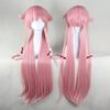ANOGOL Hair Cap - Pink Long Straight Anime Game Cosplay Costume Party Full Head Wig For Halloween view 1