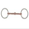 AJ Tack Loose Ring Sweet Iron Twisted Copper Snaffle Bit - Mini/Pony 3 3/4" view 1