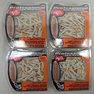 Pride Tee System Evolution Plastic Golf Tees - 1 1/2" - 4 Packs of 30 (11987)