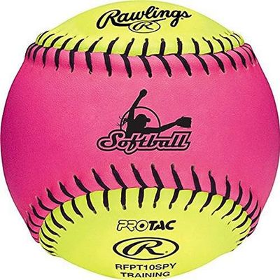 Rawlings | Fastpitch Training Softball | Soft Poly-Core Center, Ages 8U | 10" | RFPT10SPY | Pack of 12