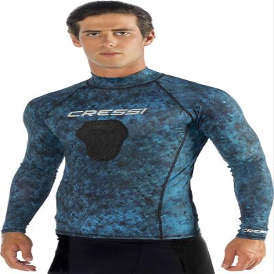 Cressi Hunter Rash Guard, camo Blue, L