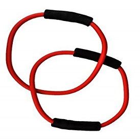 Pure Double Tubing Exercise Bands - Medium Resistance - Red & Black - 2 Levels - 1 Count