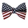 BUYYOURTIES Red - White - Blue - American Flag Self Tie Bow Tie view 1