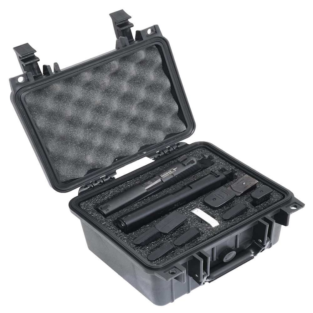 Case Club 2 Pistol 10 Magazine Pre-Cut Waterproof Case with Silica Gel to Help Prevent Gun Rust