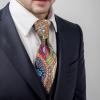 S&W SHLAX&WING Ties for Men Green Orange Extra Long Luxury Necktie view 2