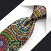 S&W SHLAX&WING Ties for Men Green Orange Extra Long Luxury Necktie view 3