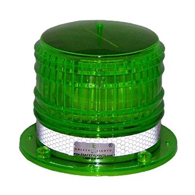 S8LFM Green Flashing 2NM IP67 Solar LED Magnetic Mount Marine Dock Barge Safety Beacon Light 360 Degree