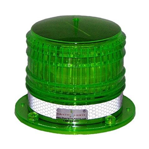S8LFM Green Flashing 2NM IP67 Solar LED Magnetic Mount Marine Dock Barge Safety Beacon Light 360 Degree