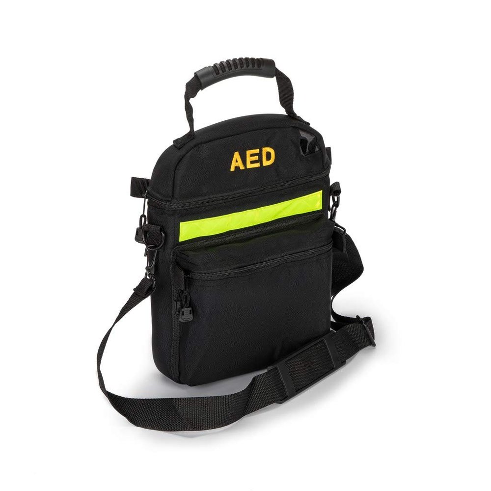 Jipemtra First Aid Bag AED Medical 1st Aid Empty Rescue Defibrillator First Responder Bags for Emergency Critical Healthcare Protection (Bag Only) (Black)