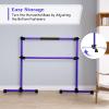 GYMAX Ballet Barre, Portable Pilates Barre Freestanding with Double Dance Bar Stable Construction, for Dancing Stretching Ballet (Purple) view 4