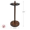 Rush Creek Creations Round 24 Fishing Rod Rack with Dual Rod Clips - No Tool Assembly - Water Resistant, dark (38-3002) view 2