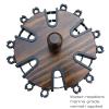 Rush Creek Creations Round 24 Fishing Rod Rack with Dual Rod Clips - No Tool Assembly - Water Resistant, dark (38-3002) view 3