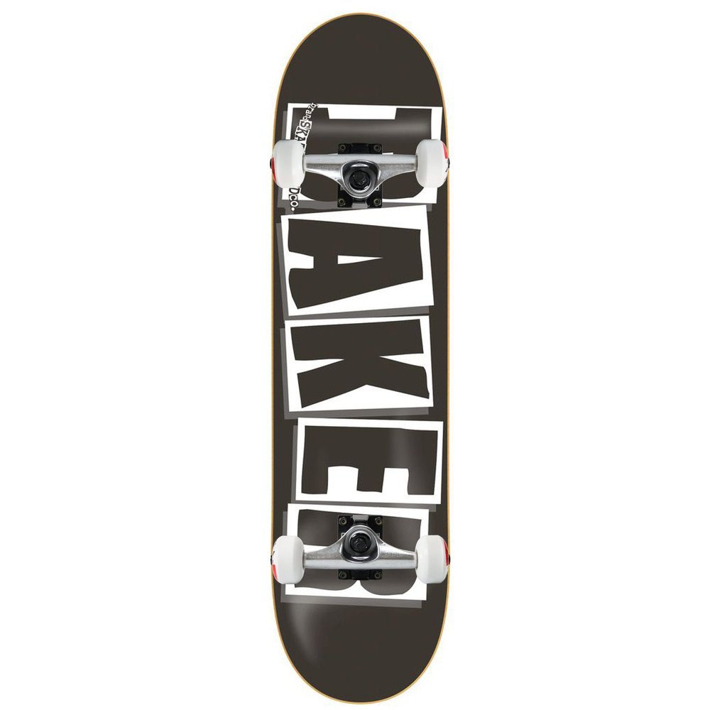Baker Skateboard Complete Logo Black/White 8.25" Raw Trucks Assembled