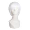 MapofBeauty Men's Short Straight Fashion Cosplay Costume Wig (White) view 1