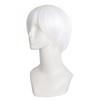 MapofBeauty Men's Short Straight Fashion Cosplay Costume Wig (White) view 3