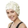 BEEMO Floral Petal Ladies Bathing Swim Cap - White view 4