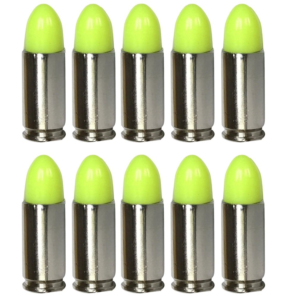 ST Action Pro 9mm Dummy Rounds 10 Pack Inert Training Ammunition for Dry Fire, Malfunction Drills & Classroom Use  Nickel Casing, UV Reactive, Veteran-Owned, Assembled in USA  Safe & Reusable
