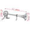 ISURE MARINE 12v Marine Boat Stainless Steel Single Trumpet Horn 118dbComplete Set,Low Tone,15-3/4"Waterproof Electric Horn for Ships Boats Sailboats Yachts Trucks SUV RV Touring Car etc view 3