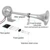 ISURE MARINE 12v Marine Boat Stainless Steel Single Trumpet Horn 118dbComplete Set,Low Tone,15-3/4"Waterproof Electric Horn for Ships Boats Sailboats Yachts Trucks SUV RV Touring Car etc view 4