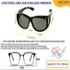LensCovers Large Slim Polarized Wraparound Sunglasses | Wear Over Sunglasses to Cover Eyeglasses or Prescription Glasses | Black Frame Reflective Lens| Fitover for Glasses up to 5 11/16'' X 1 7/8'' view 2