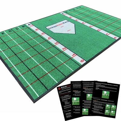 Stride Right Hitting Mat Training System | 2-in-1 Baseball & Softball Batting Mat with Instructional Guide for Stance, Stride & Setup | Improve Swing Mechanics & Consistency