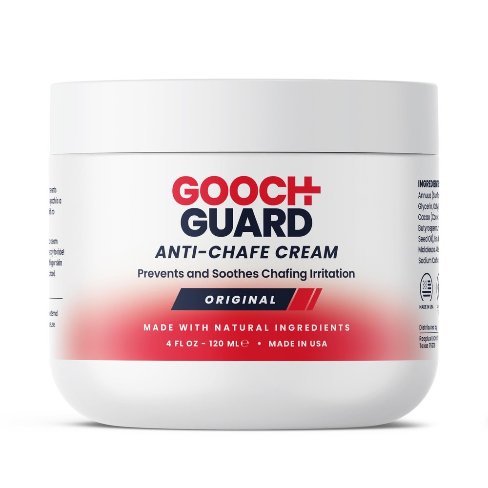 Gooch Guard Anti Chafing Cream 4oz  Chamois butter for Cycling & Anti Chafe Balm for Men & Women  Long-Lasting, Sweat-Resistant Relief for Running, Hiking & Sports