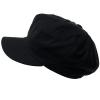 Summer 100% Cotton Plain Blank 8 Panel Newsboy Gatsby Apple Cabbie Cap Hat Black view 1