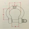 US Stainless 2 Pieces Stainless Steel 316 Forged Bow Shackle 5/16" (8mm) Marine Grade view 4