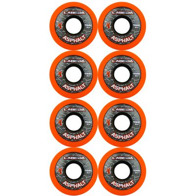 Labeda Wheels Inline Roller Hockey Gripper Asphalt Outdoor Orange 68mm 85A x8