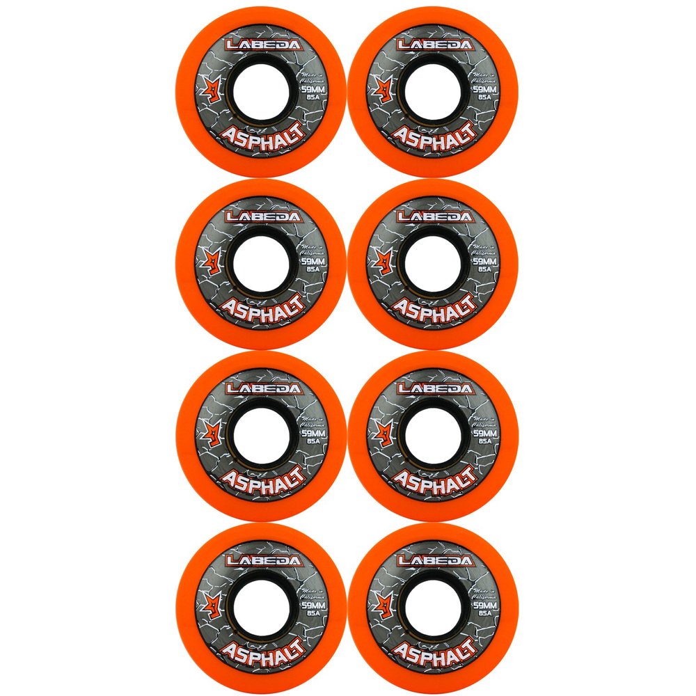 Labeda Wheels Inline Roller Hockey Gripper Asphalt Outdoor Orange 68mm 85A x8