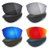 Mryok 4 Pair Polarized Replacement Lenses for Oakley Half Jacket 2.0 Sunglass - Stealth Black/Fire Red/Ice Blue/Silver Titanium view 1
