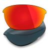 Mryok 4 Pair Polarized Replacement Lenses for Oakley Half Jacket 2.0 Sunglass - Stealth Black/Fire Red/Ice Blue/Silver Titanium view 3