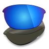 Mryok 4 Pair Polarized Replacement Lenses for Oakley Half Jacket 2.0 Sunglass - Stealth Black/Fire Red/Ice Blue/Silver Titanium view 4