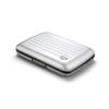 GON -DESIGNS- Aluminum card holder with metal lock, RFID protection against fraud and demagnetization, compact wallet, Smart Case OSLO model (Aluminum Silver) view 1